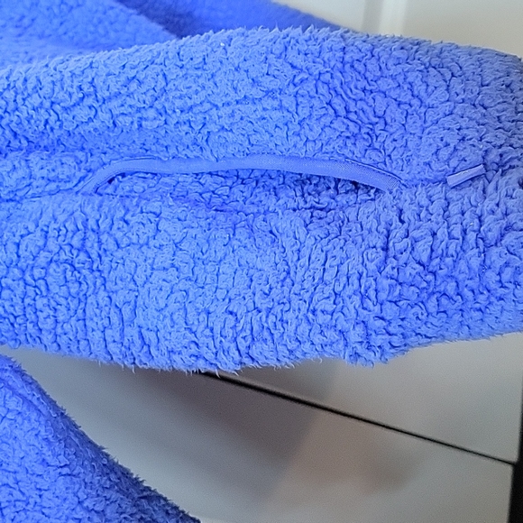 Athleta Girl Sherpa Hoodie, Blue - Picture 8 of 8